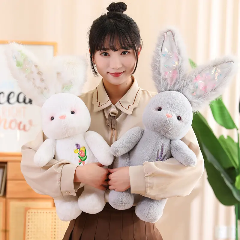 Wholesale Stuffed Rabbit Doll Lovely Plush Toy Home Throw Pillow 6