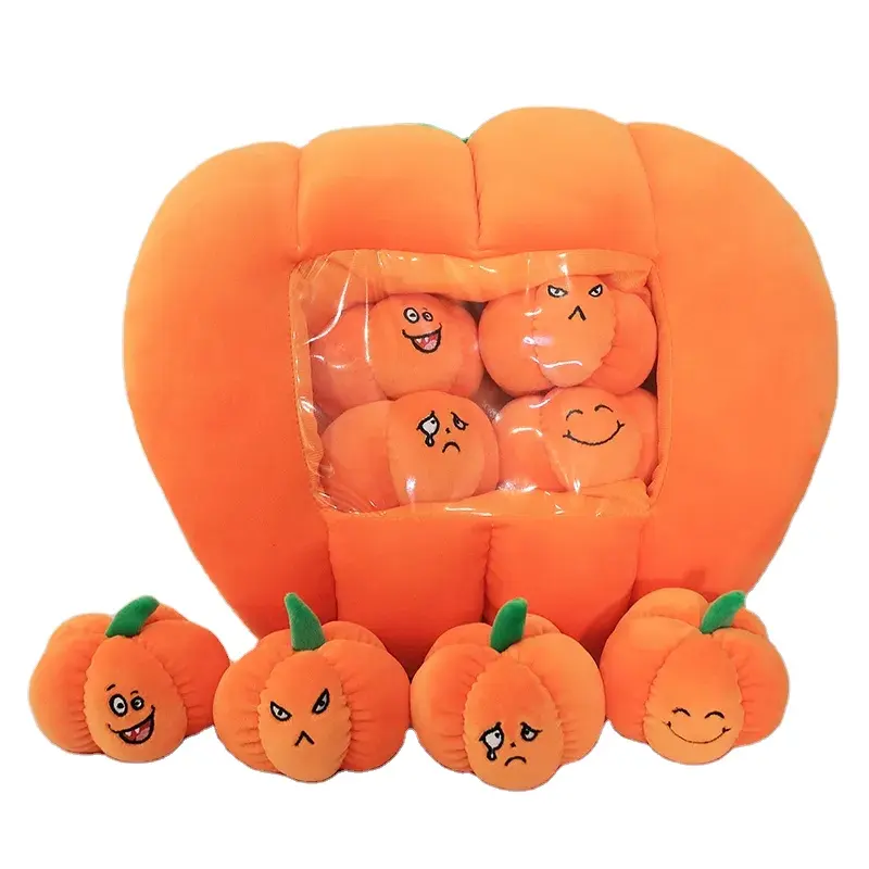 ODM OEM Custom Stuffed Vegetables Toy Pumpkin pillow Plush Toy as a gift for children 3