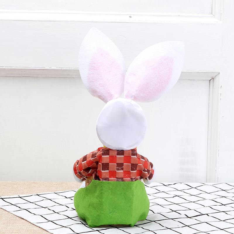 Easter Bunny Bamboo basket animal small basket Children DIY creative 3