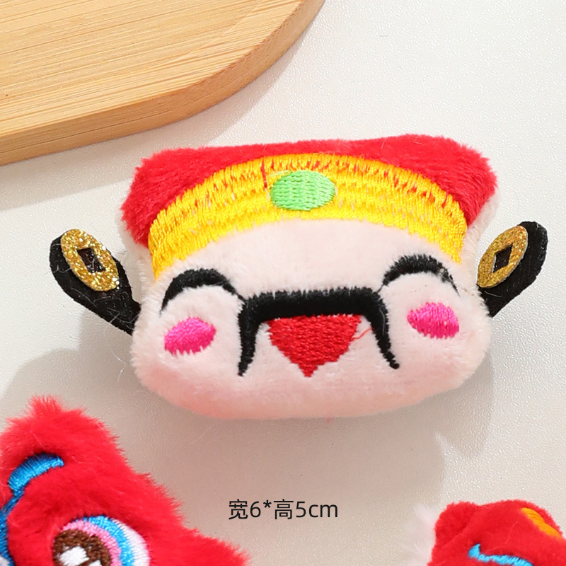 2024 New Year brooch cute plush brooch New Year gift decoration cartoon dragon lion accessories 9