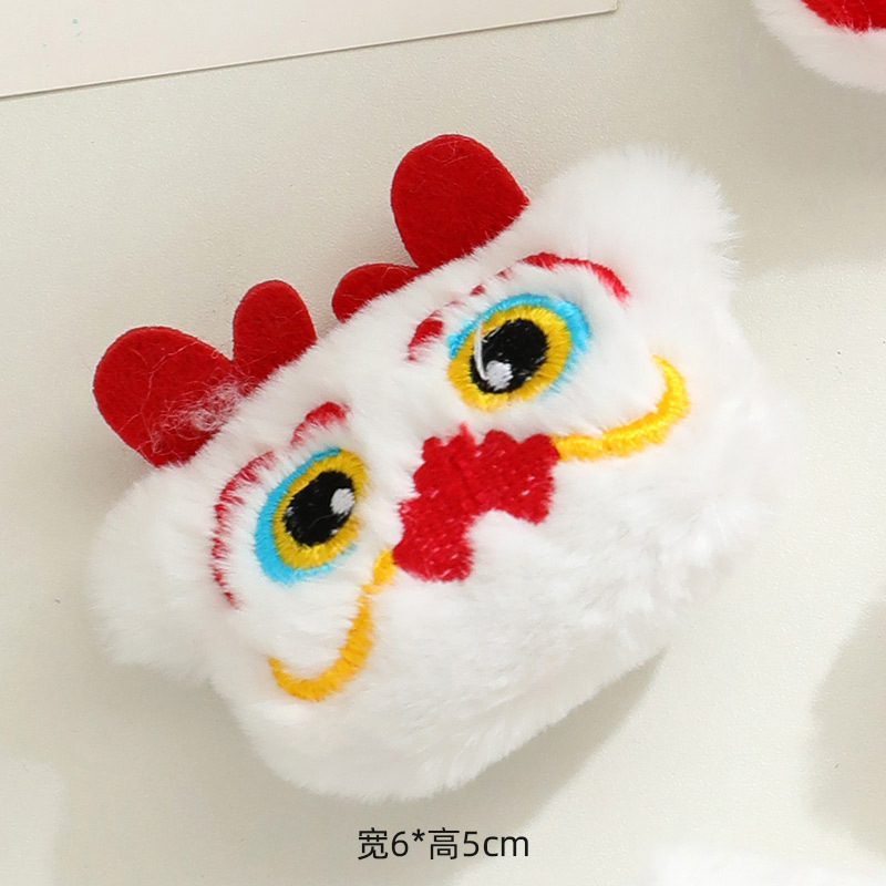 2024 New Year brooch cute plush brooch New Year gift decoration cartoon dragon lion accessories 10