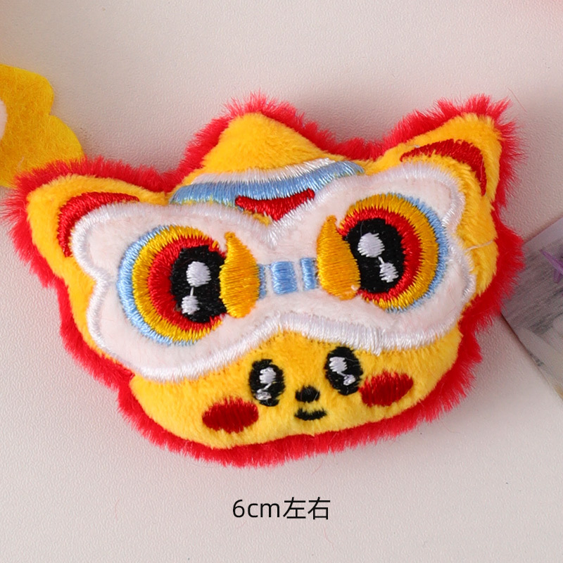 2024 New Year brooch cute plush brooch New Year gift decoration cartoon dragon lion accessories 8