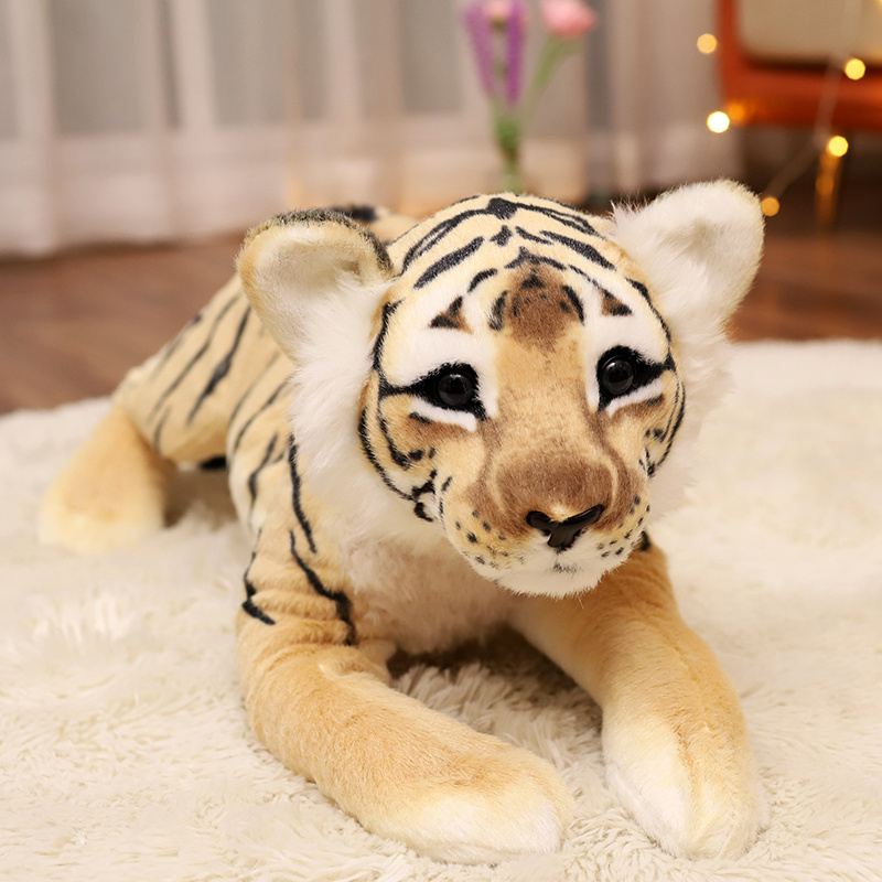 Simulated plush tiger lion leopard plush toy pillow home decoration 12
