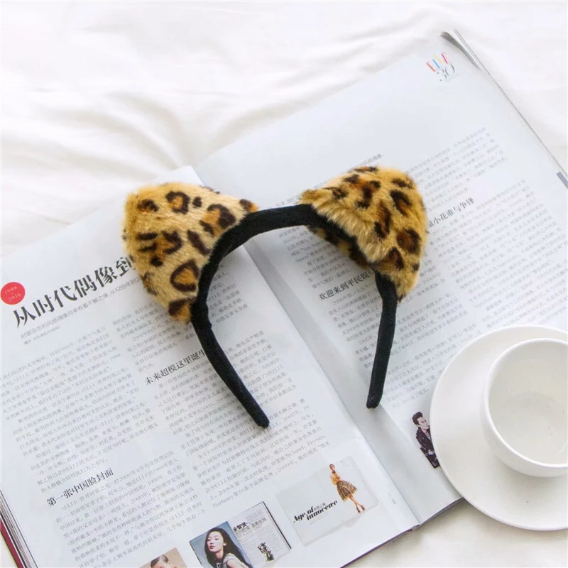 Animal hair bands tiger and leopard hair bands children's game props and decorations stuffed &amp; plush toy Gift 1
