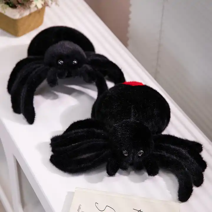 Cute Black Halloween Gift Stuffed Animal Plush Spider Toy 4