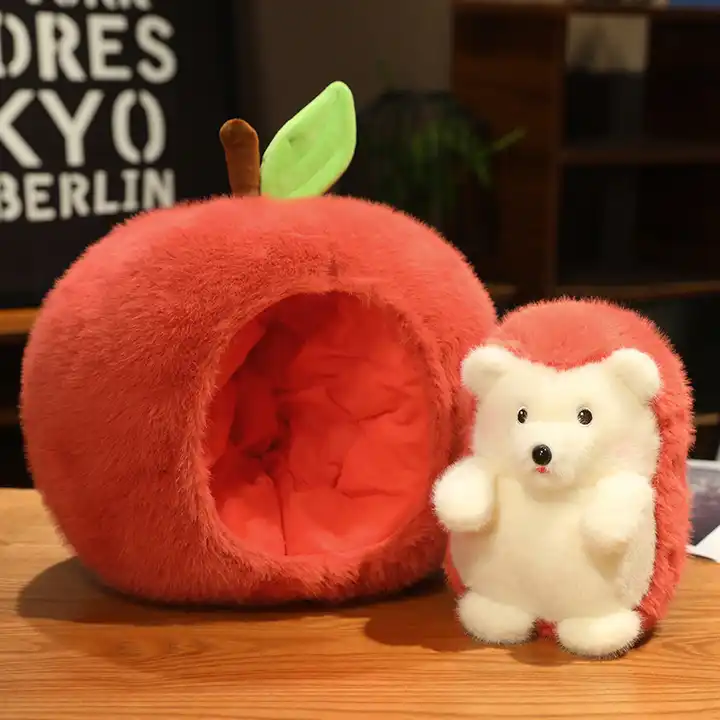 New Design Stuffed Animal Toy Funny Apple Dog Plush Toy 5