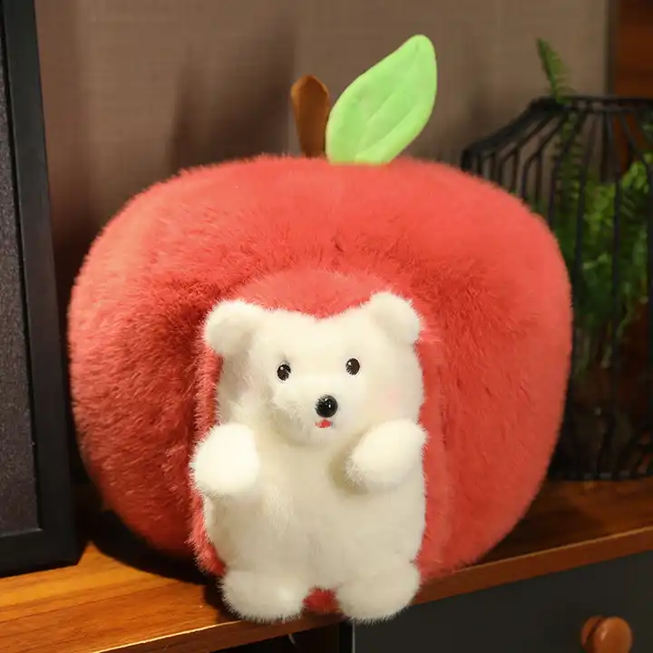 New Design Stuffed Animal Toy Funny Apple Dog Plush Toy 3