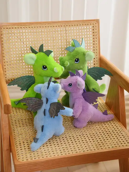 Wholesale Stuffed Dino Doll Cute Green Dragon Plush Toy Gift 7