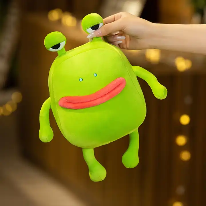 Wholesale Stuffed Animal Toy Big Mouth Frog Soft Pillow Plush Doll 5