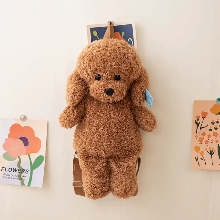 Cute Plush Teddy dog backpack for children bag 4
