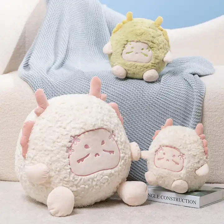 New Design Stuffed Animal Toy Cute Flower Dragon Soft Pillow Plush Doll 1