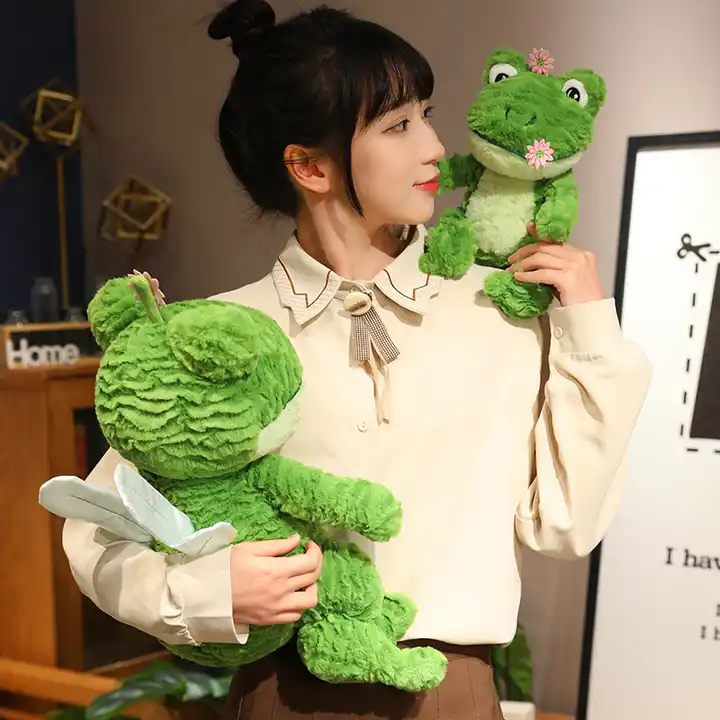 StufStuffed Animal Toy New Design Flower Frog Soft Pillow Plush Toy 6