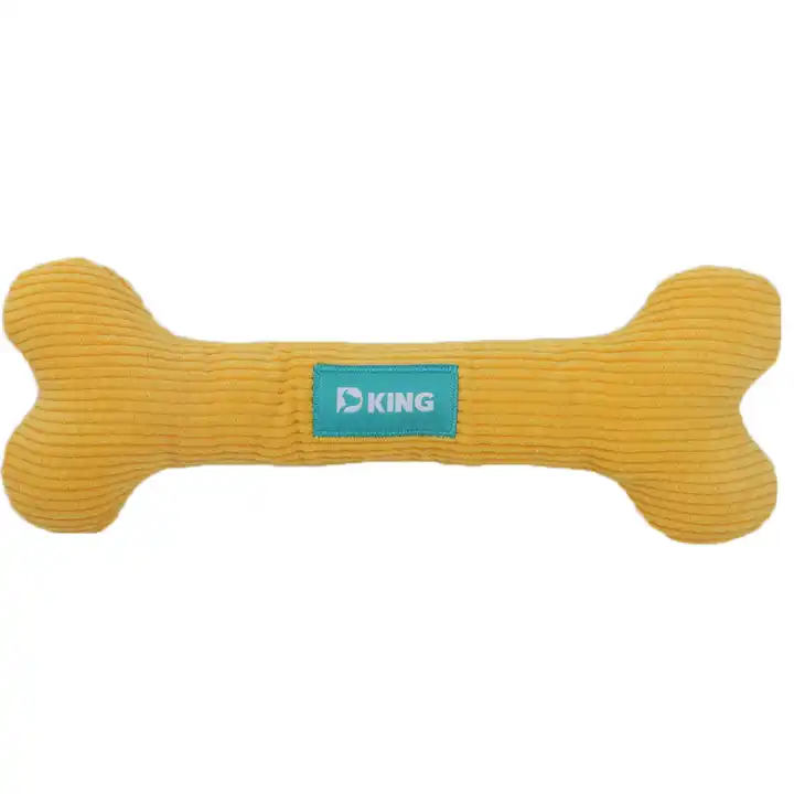 2022 D KING Eco Friendly Pet Toys Plush Interactive Squeaky Chew Bone Dog Toys 2