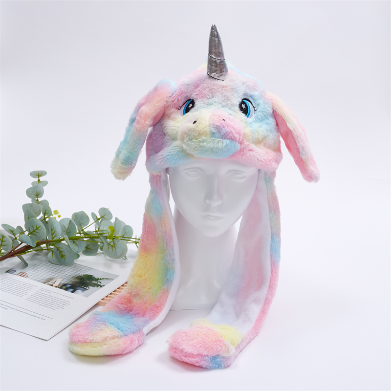 Customized Unicorn plush hat, rainbow unicorn hat, movable squeeze hat manufacturers From China | Yortoob 11