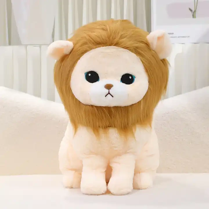 New Cute Plush Doll Simulation Lion Stuffed Animal Toy Soft Companion Doll 1