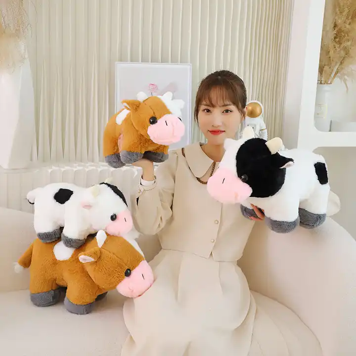 New Design Stuffed Animal Toy Cute Soft Cow Plush Doll Gift 5