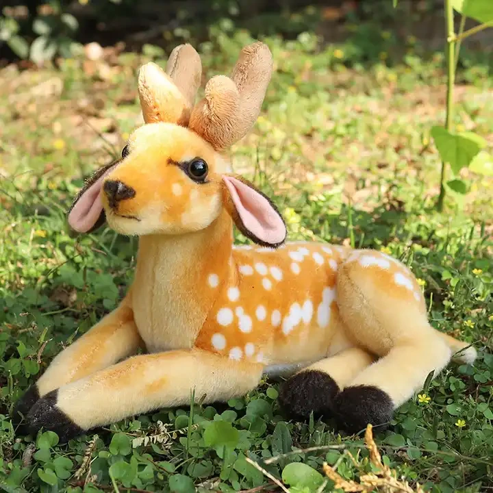 Simulation Sika Deer Stuffed Toy Stuffed Animal Plush Toys Gift 1