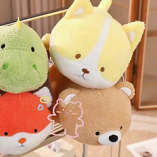 High Quality Custom Plush Pillows Stuffed Fox Dinosaur Dog Cartoon Throw Pillow 1