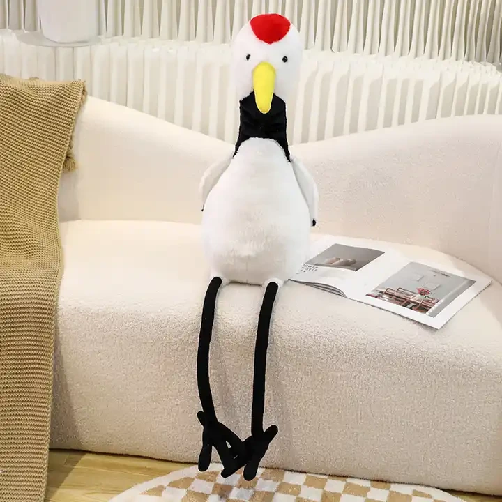 Hot Sale Lovely Cartoon Red-crowned Crane Custom Stuffed Toys Gift 1