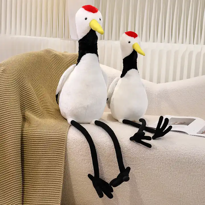 Hot Sale Lovely Cartoon Red-crowned Crane Custom Stuffed Toys Gift 5