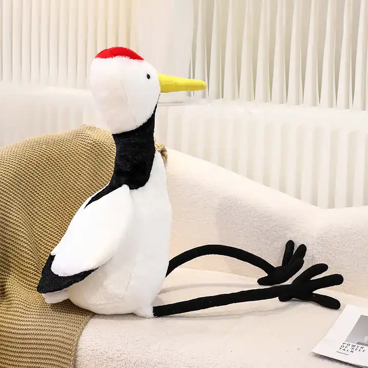 Hot Sale Lovely Cartoon Red-crowned Crane Custom Stuffed Toys Gift 4
