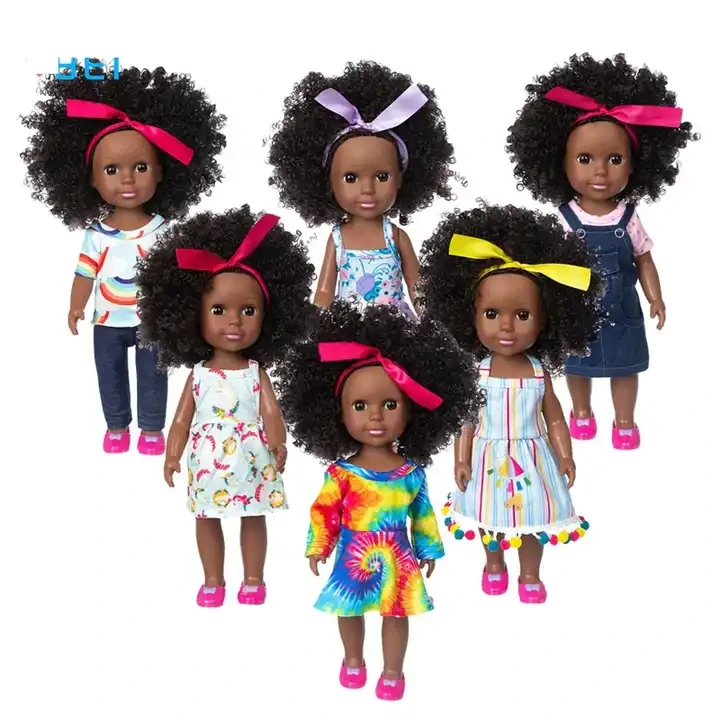 Wholesale 35cm Vinyl Dolls for Kids African Black Doll 1