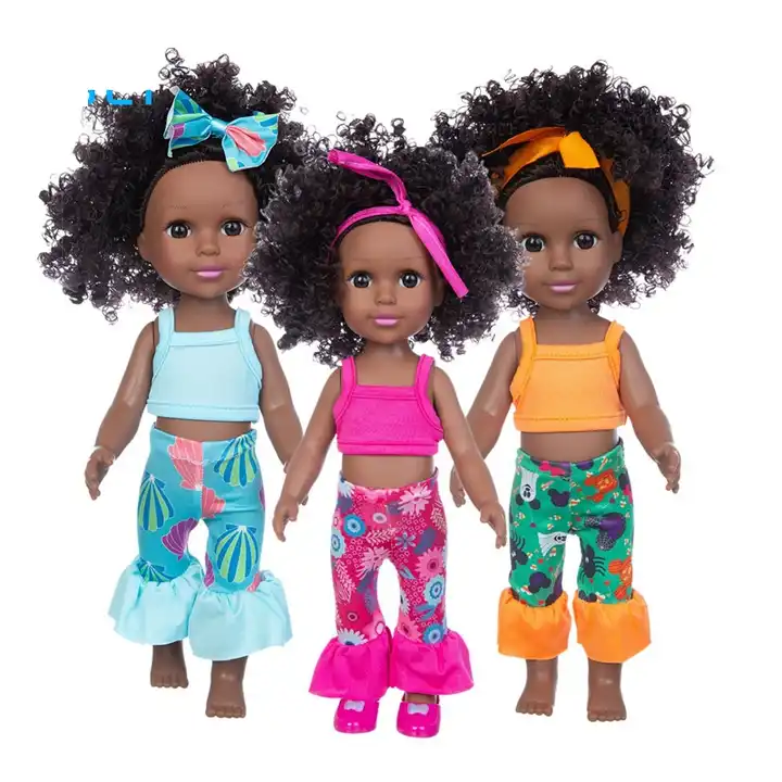 Wholesale 35cm Vinyl Dolls for Kids African Black Doll 2