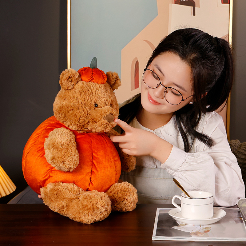 Plush Toy Halloween Bear Pumpkin Plush Stuffed Animal Decoration Gifts 7