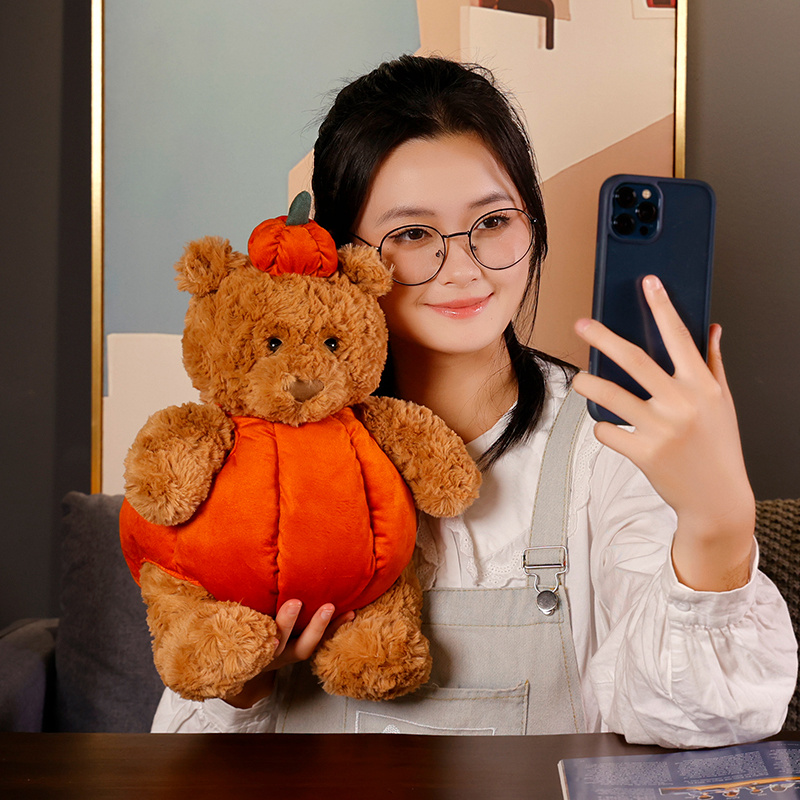 Plush Toy Halloween Bear Pumpkin Plush Stuffed Animal Decoration Gifts 5