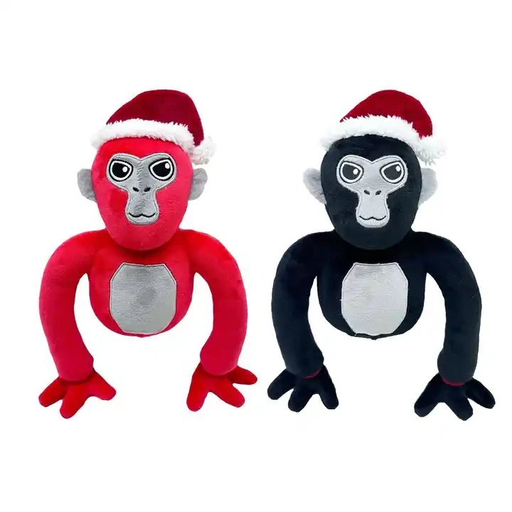 Christmas Gorilla Tag Merch Plush Red And Black Plush Toy New Multi Colors Christmas Style Stuffed Animal Doll for Kids 1