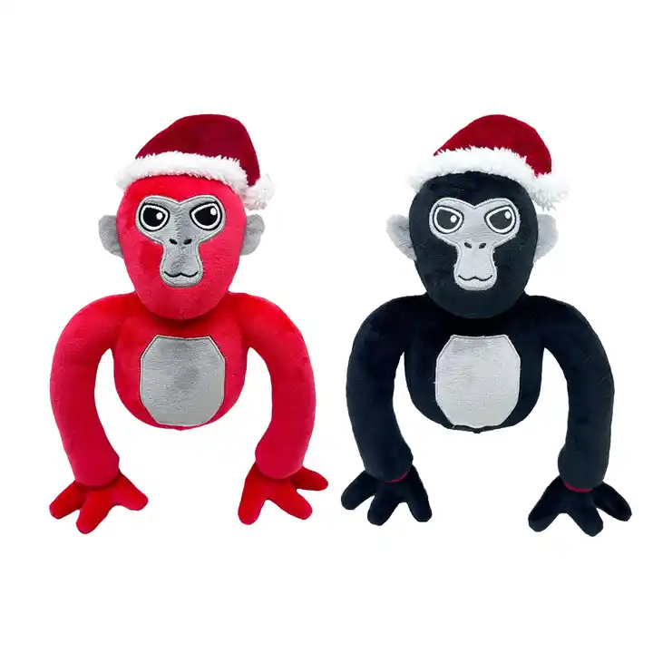 Christmas Gorilla Tag Merch Plush Red And Black Plush Toy New Multi Colors Christmas Style Stuffed Animal Doll for Kids 2