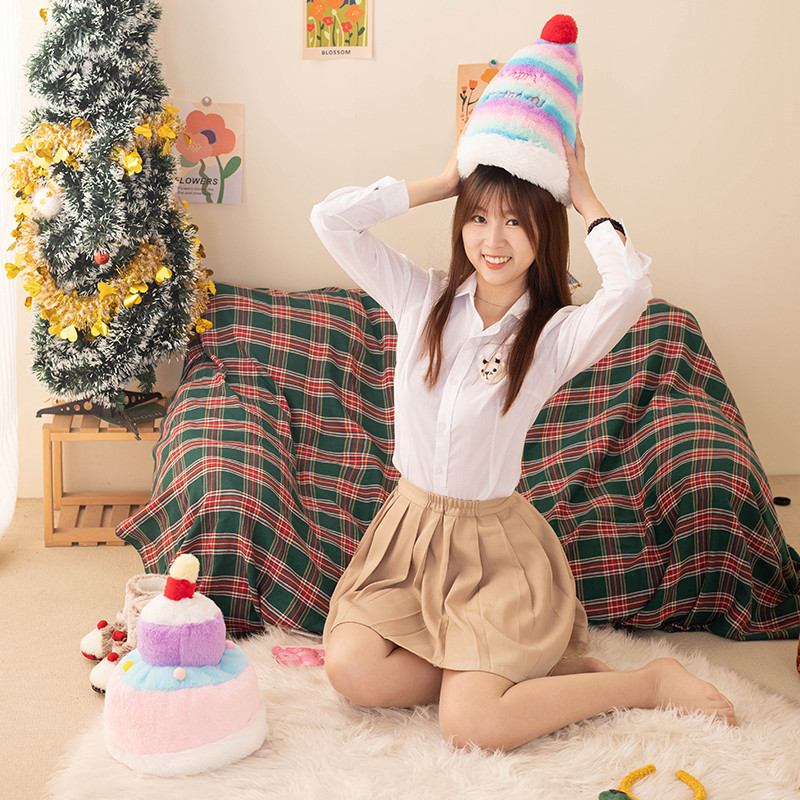 New Arrival Stuffed Plush Reversible Hat for Birthday Gift 7