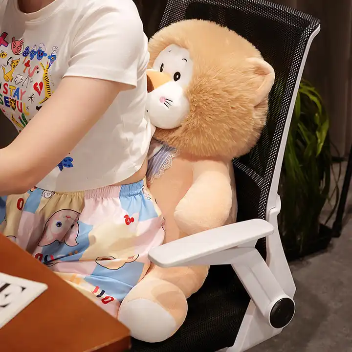 New Arrival Stuffed Animal Toy Lovely Bib Lion Plush Doll Gift For Kids 5