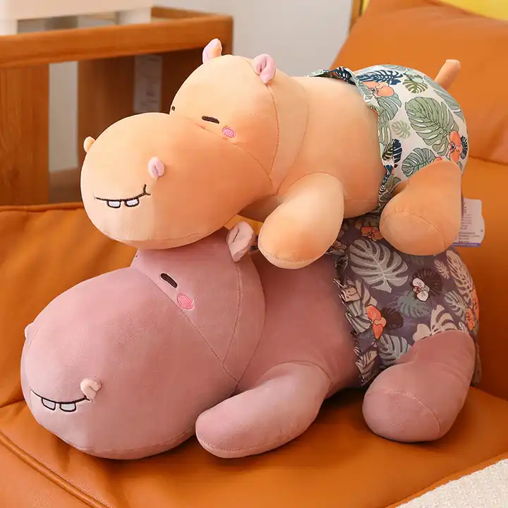 New Arrival Stuffed Animal Toys Cute Hippo Soft Pillow Plush Toy 5