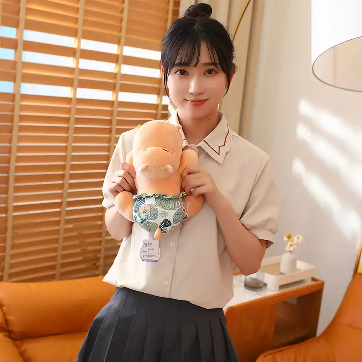 New Arrival Stuffed Animal Toys Cute Hippo Soft Pillow Plush Toy 4