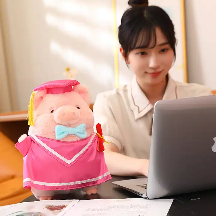 New Arrival Stuffed Animal Toys Graduation Cute Pig Plush Doll Small Gift 5