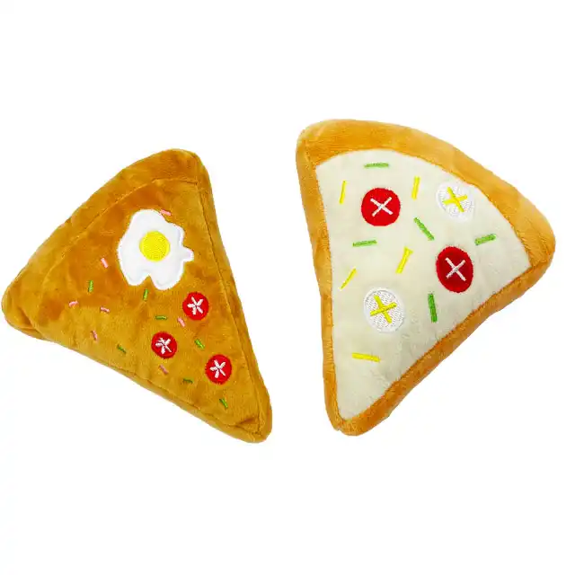 Wholesale Eco Friendly Cute Fast Food Hamburg Soft Durable Pet Squeaky Toy Plush Dog Toys 3