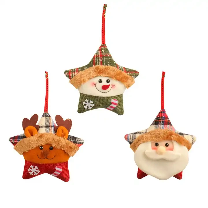 Christmas Tree Decoration Ornament Creative Plush Christmas Pendant Toys 1