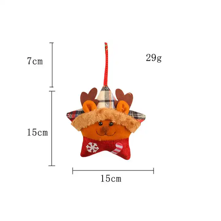 Christmas Tree Decoration Ornament Creative Plush Christmas Pendant Toys 6