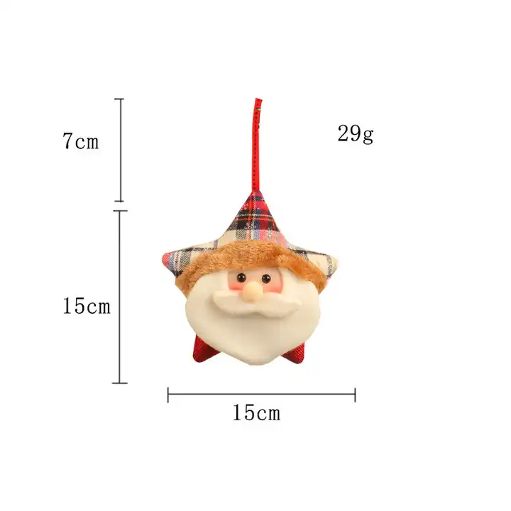 Christmas Tree Decoration Ornament Creative Plush Christmas Pendant Toys 4