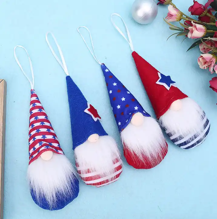 Gnomes Ornaments Faceless Doll Christmas Ornaments Plush Toys Decora For Independence Day 4