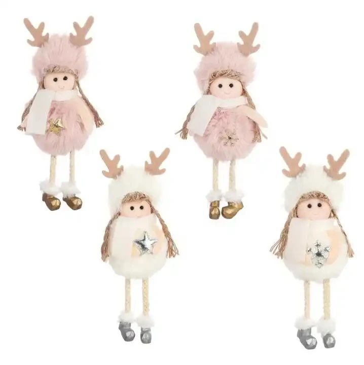 Plush Christmas Fabric Doll Tree Ornaments Craft For Christmas Decorations Supplies Decoration Hook 1