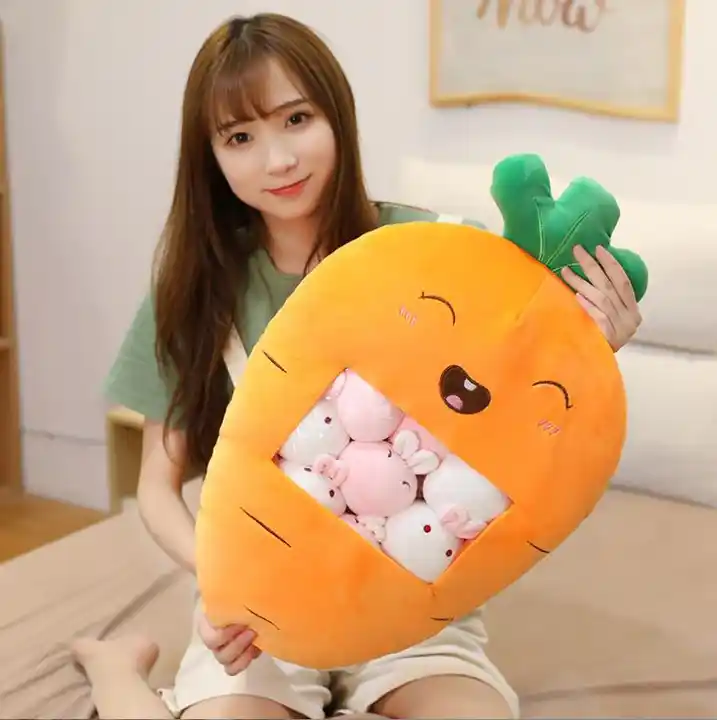 Creative Snack Pillow Bag Of Snacks Strawberry Fruit Doll Avocado Doll Banana Carrot Plush Toy 4