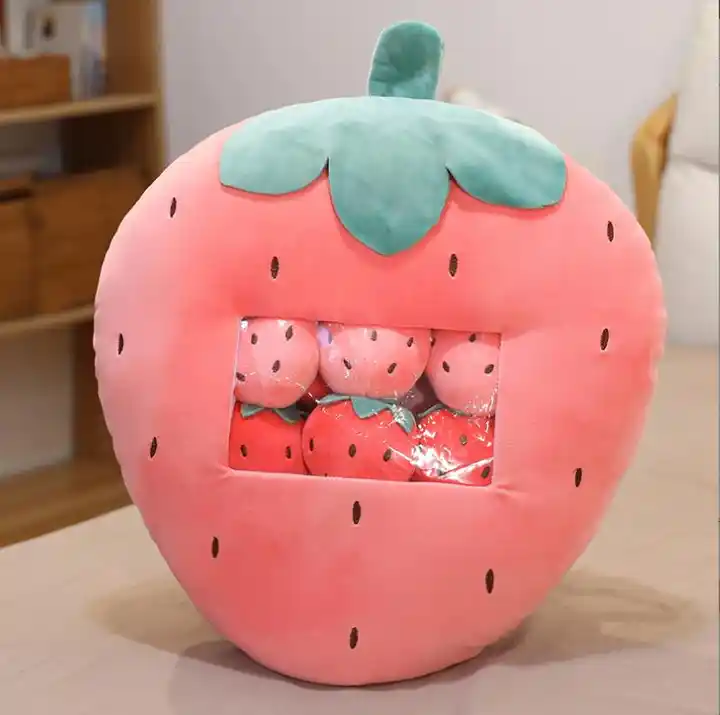 Creative Snack Pillow Bag Of Snacks Strawberry Fruit Doll Avocado Doll Banana Carrot Plush Toy 6