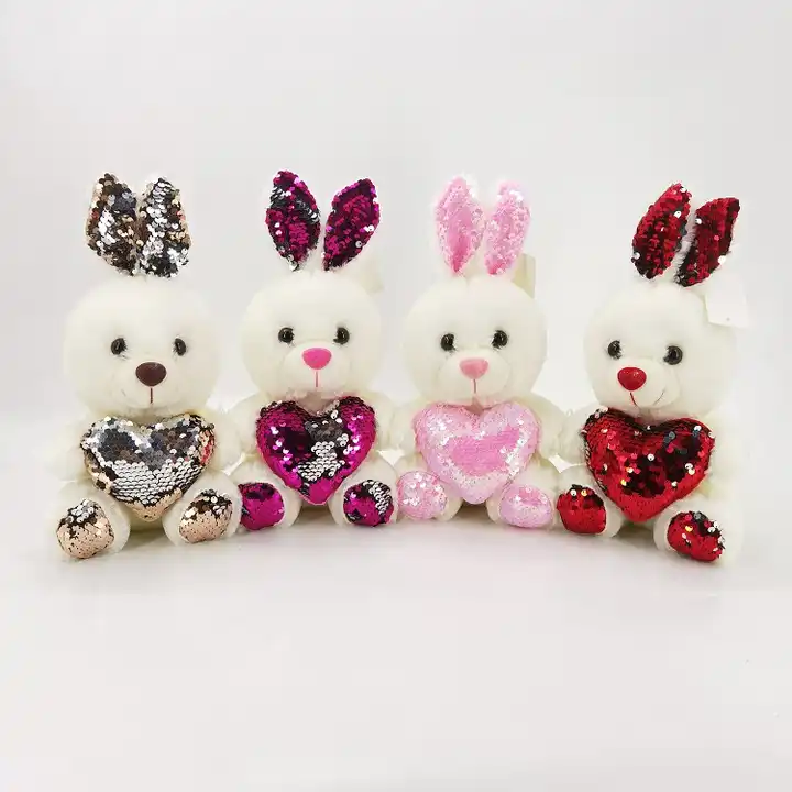 Funny custom soft bunny bear toys soft eco friendly custom bright eyes stuffed animal bears and rabbit plush toy 3