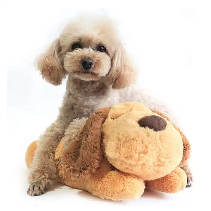 Eco Friendly Anti Anxiety Relief Heartbeat Accompany Pet Training Stuffed Snuggle Sleep Aid Calming Plush Puppy Dog Toys 3