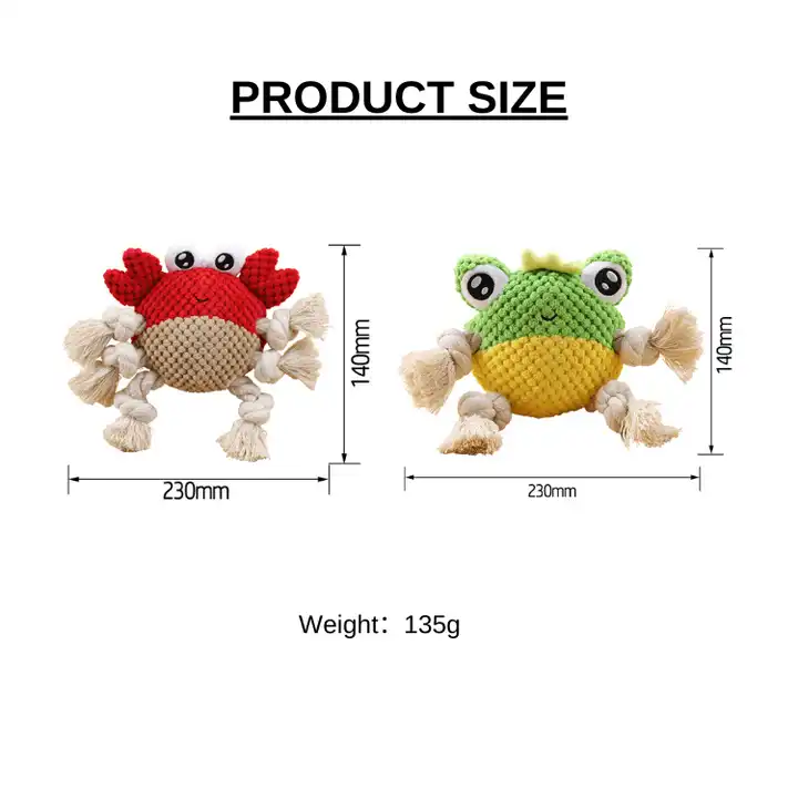 Wholesale Custom Cute Stuffed Animal Plush Toy Dog Squeaky Plush Toy Eco Friendly Pet Toys 3