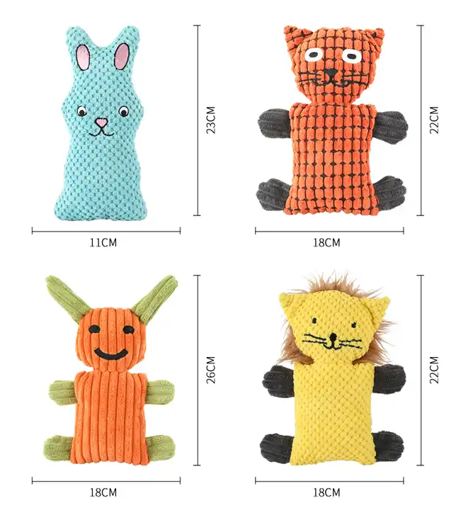 Wholesale Custom Eco Friendly Iq Training Rubber Plush Squeak Rope Interactive Toy Dog Chew Pet Toys1 3