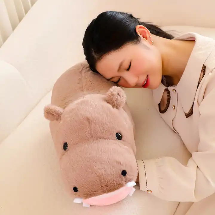 Customized New Stuffed Animal Kids Toy Soft Pillow Hippo Plush Toy 4