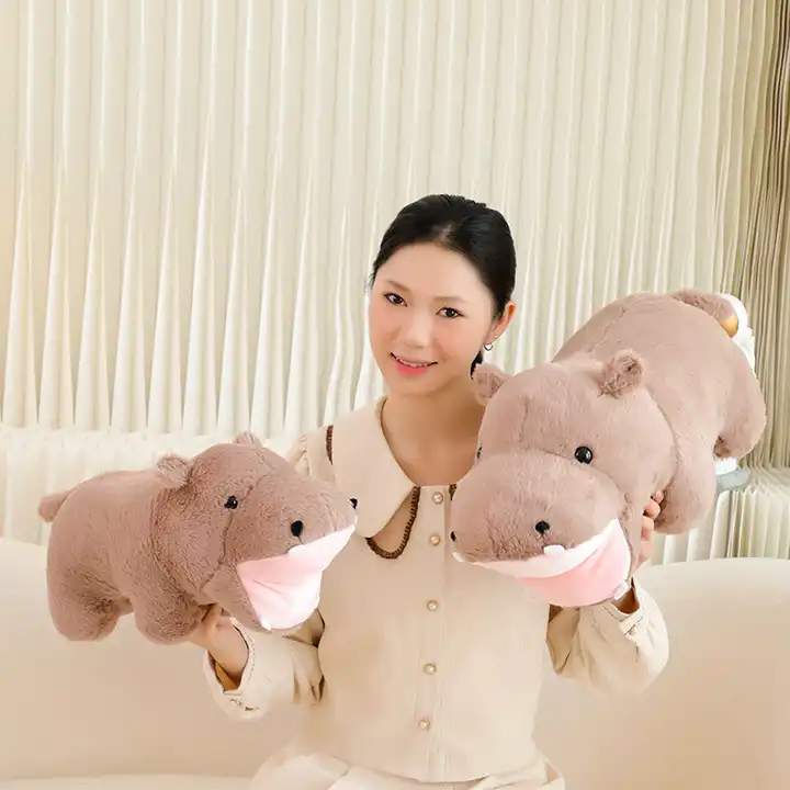 Customized New Stuffed Animal Kids Toy Soft Pillow Hippo Plush Toy 5